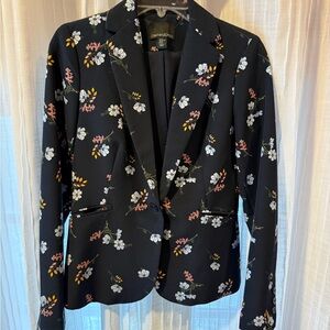 Cynthia Rowley Black Floral Blazer